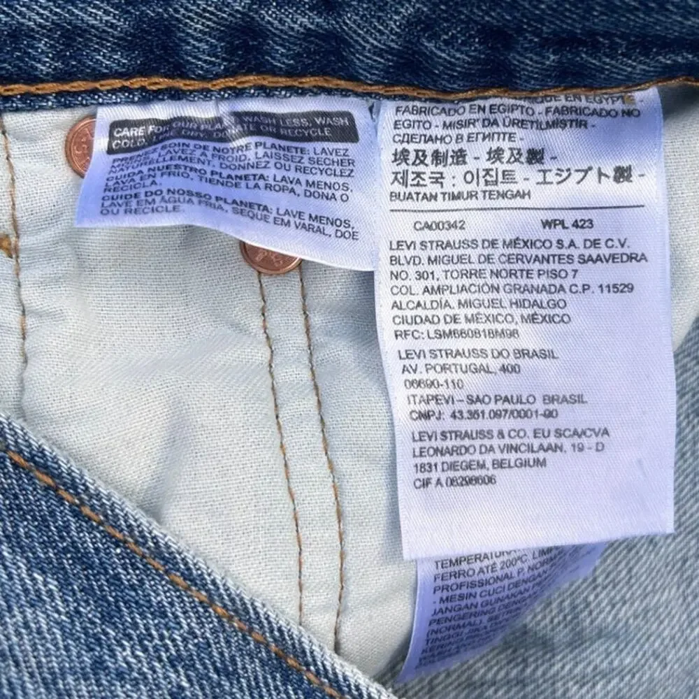Levi's 501 Original Straight Men's Medium Wash Jeans 100 Cotton size 33 x 34 33W
